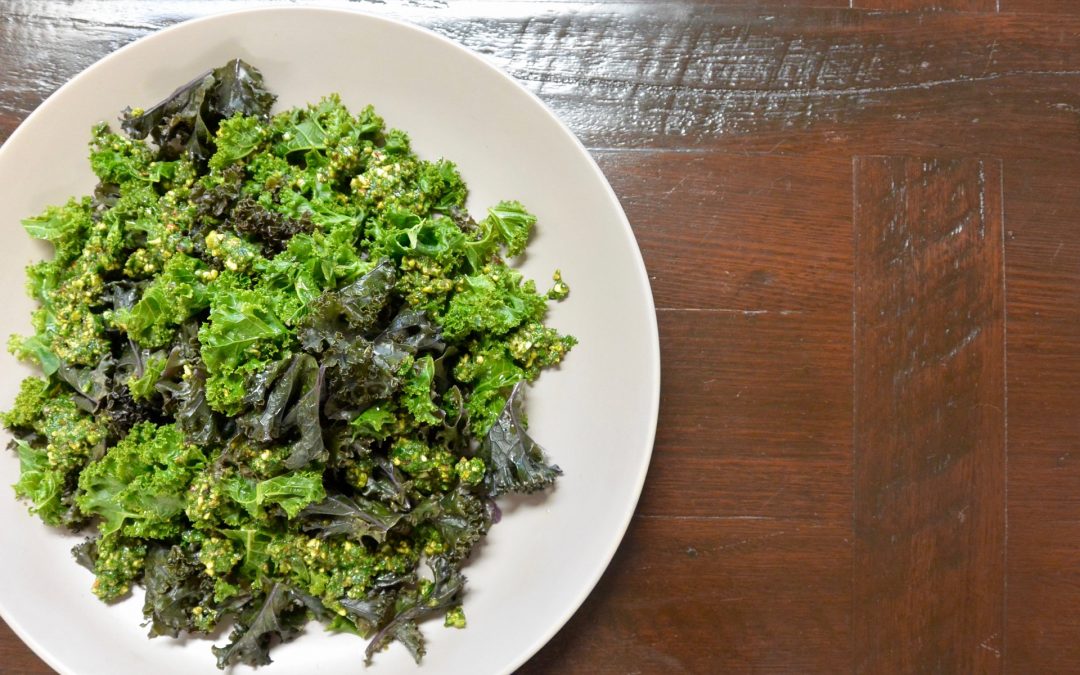 Steamed Kale, Pistachio Pistou