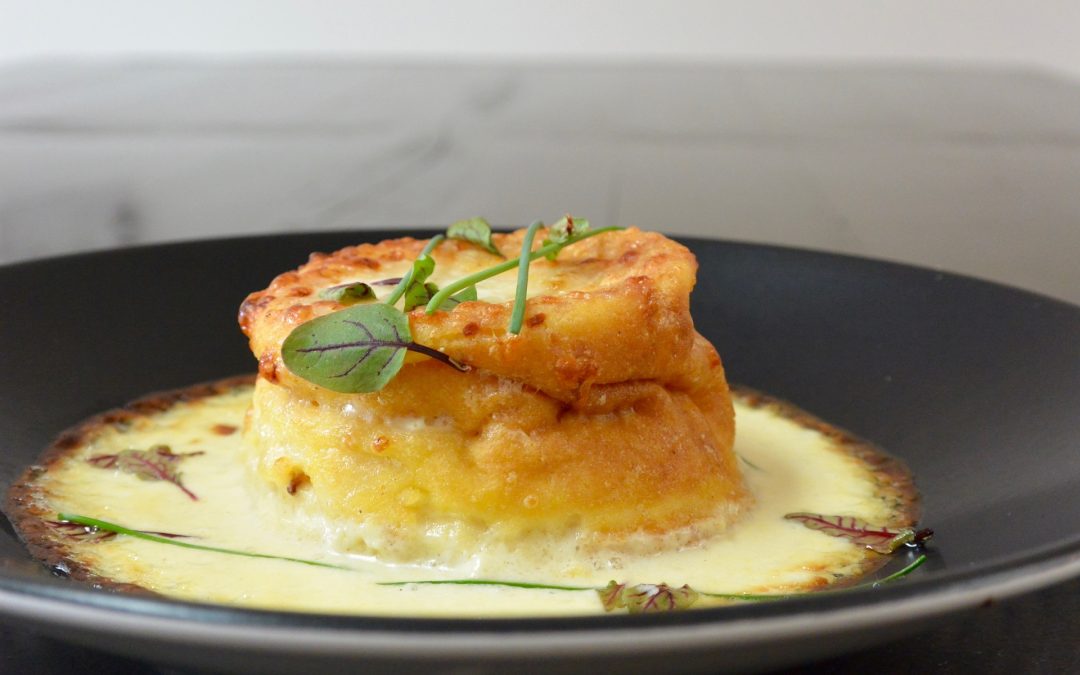 Twice Cooked Cheese Souffle