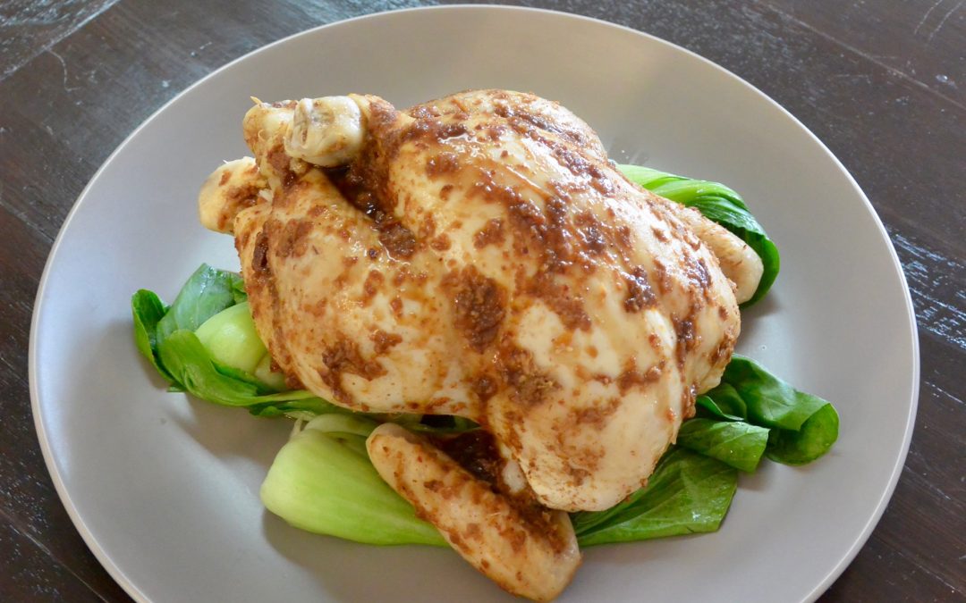 XO Steamed Free Range Chicken and Bok Choy