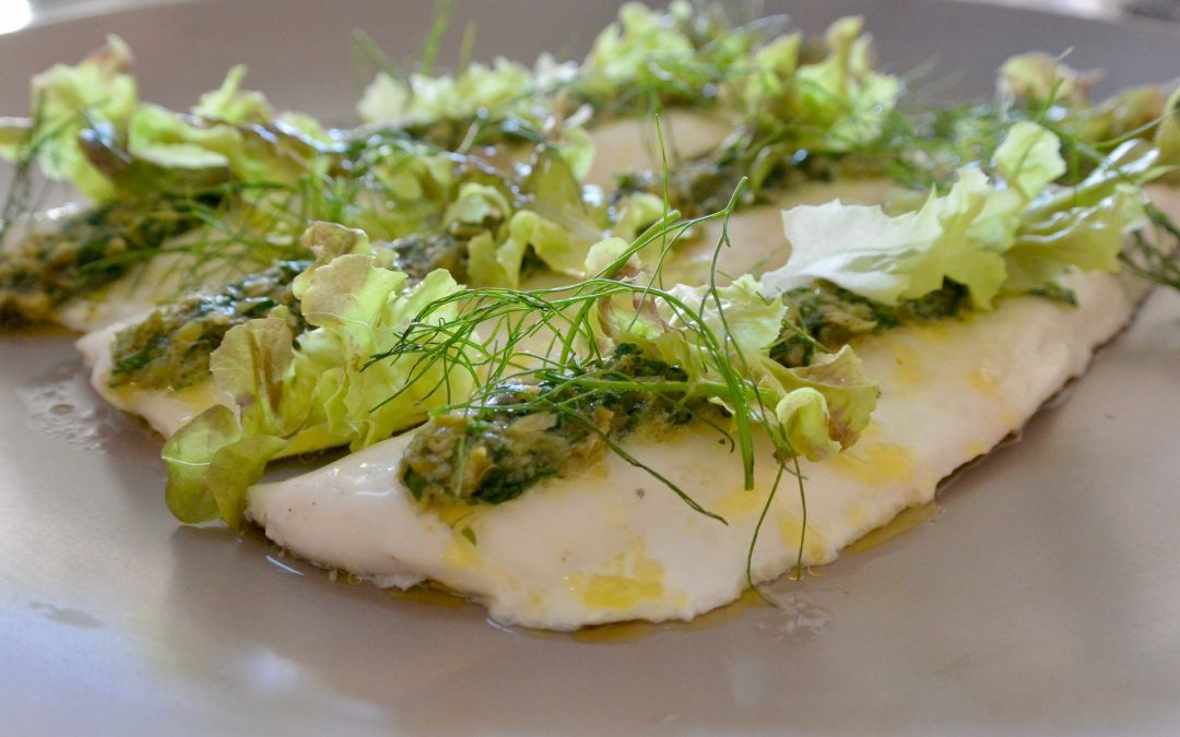 Steamed Whiting, Pepita, Caper and Herb Butter