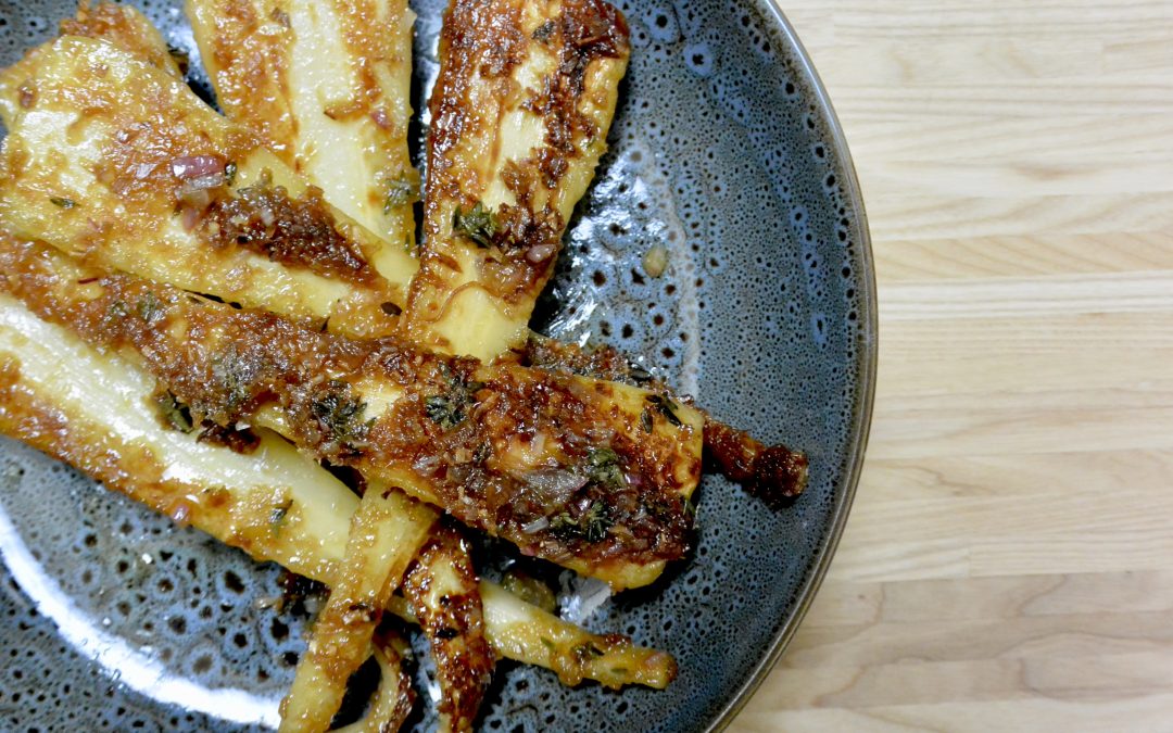 Maple and Ginger Glazed Parsnip